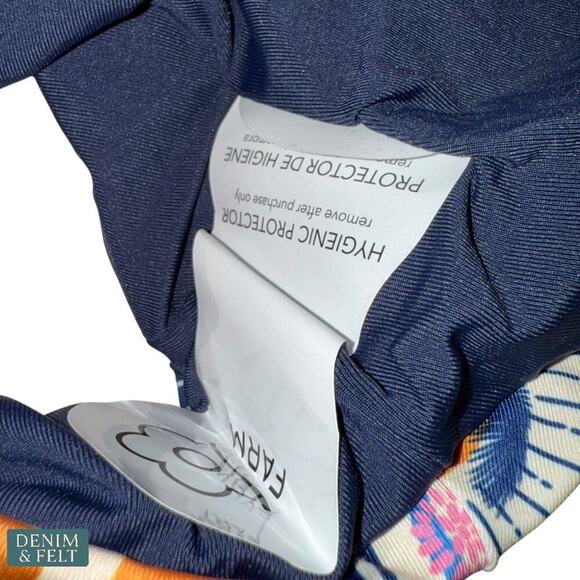 Farm Rio Anthropologie High Rise Side Tie Bikini Bottom Blue Print XS NEW/NWT!! - Picture 8 of 11